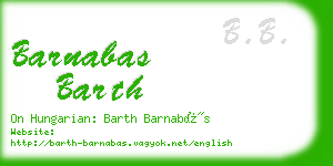 barnabas barth business card